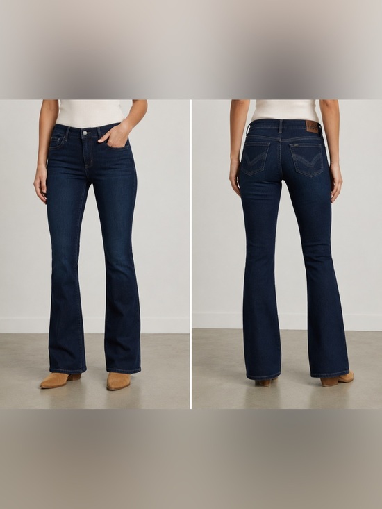 Lee Denim - LEE PLATINUM Women's Dark Blue Bootcut Jeans Slimming & Flattering Sz 10, 32x30